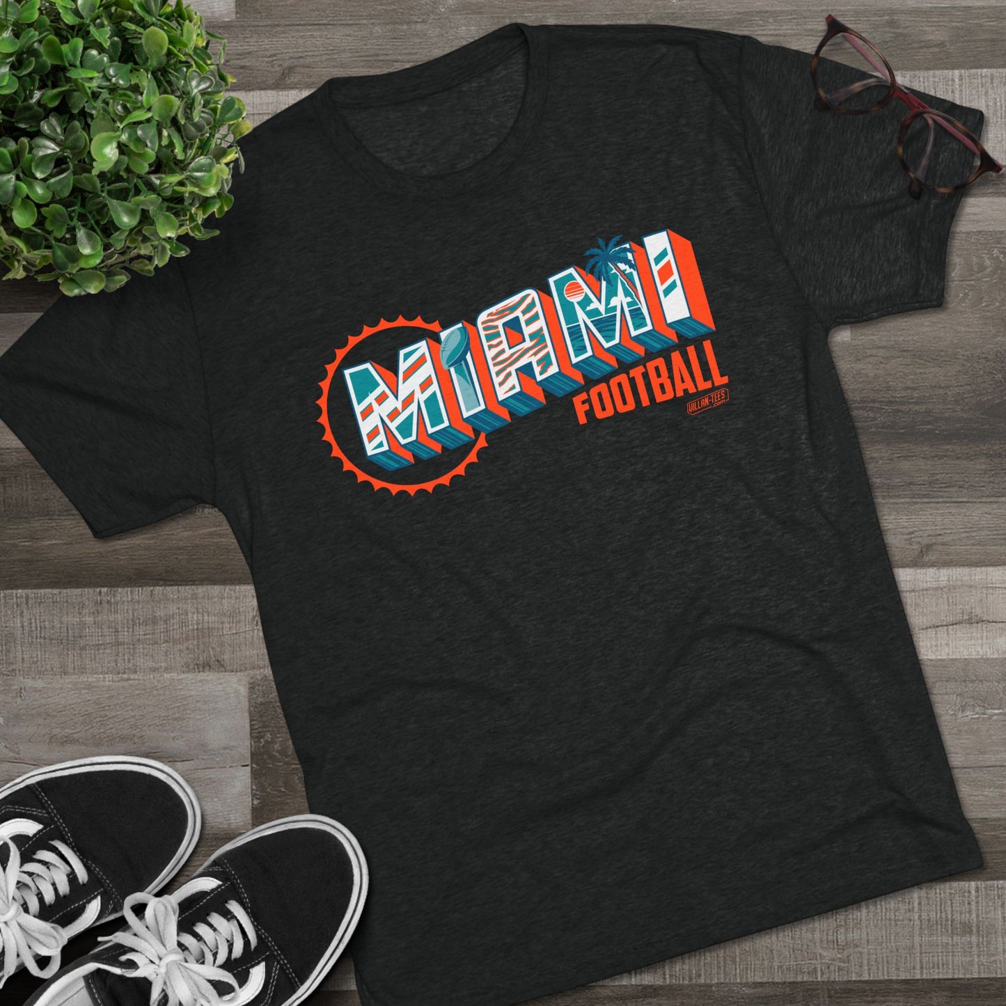 Miami Football Tri-Blend Unisex Tee
