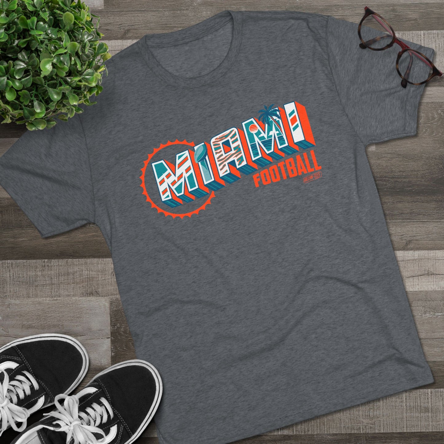 Miami Football Tri-Blend Unisex Tee