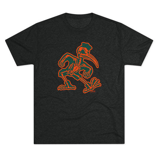 X-RAY Ibis Unisex Tri-Blend Tee - Orange/Green