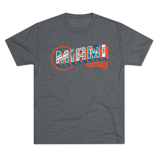 Miami Football Tri-Blend Unisex Tee